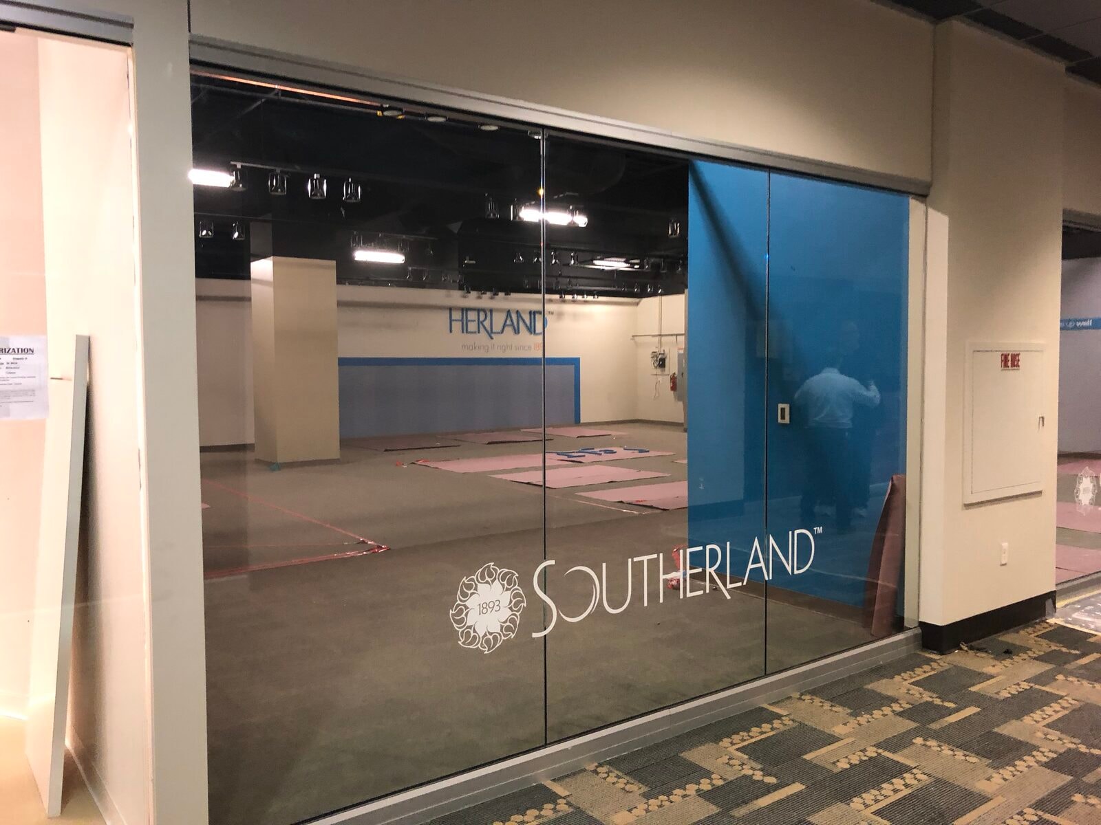 Cut vinyl on glass storefront