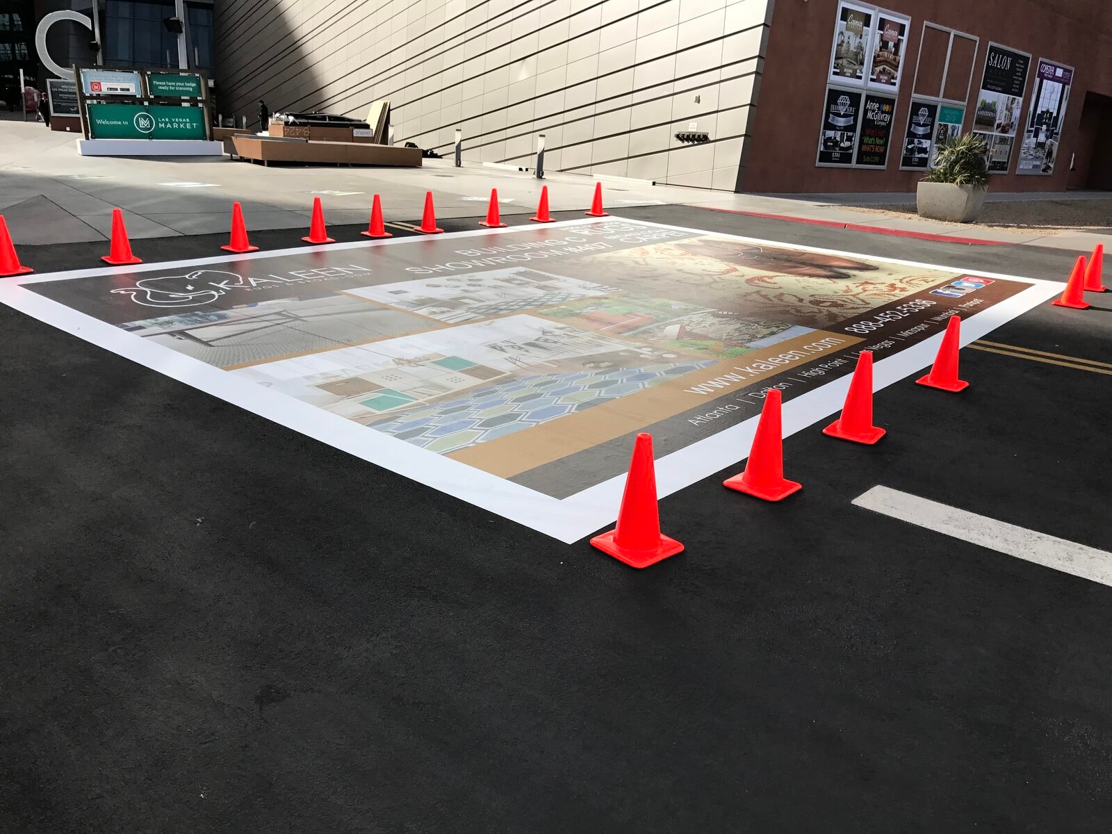 Street-level wayfinding graphic