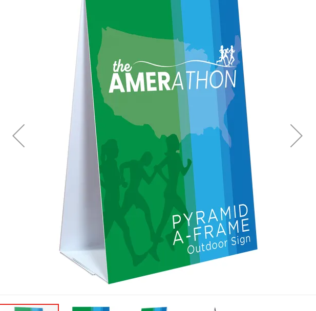 Outdoor A-frame sidewalk banner sign